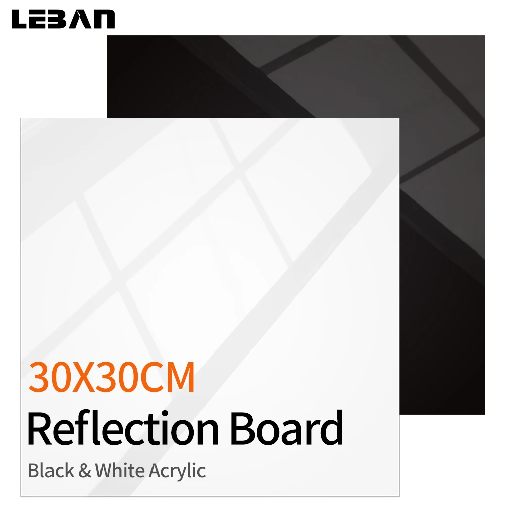 

30x30cm Reflective White & Black Acrylic Reflection Background Display Boards for Product Table Top Photography Shooting