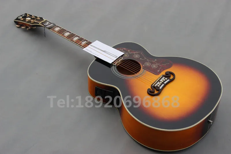China Guitar Factory Sell Chinese Vintage Sunburst J200VS Acoustic