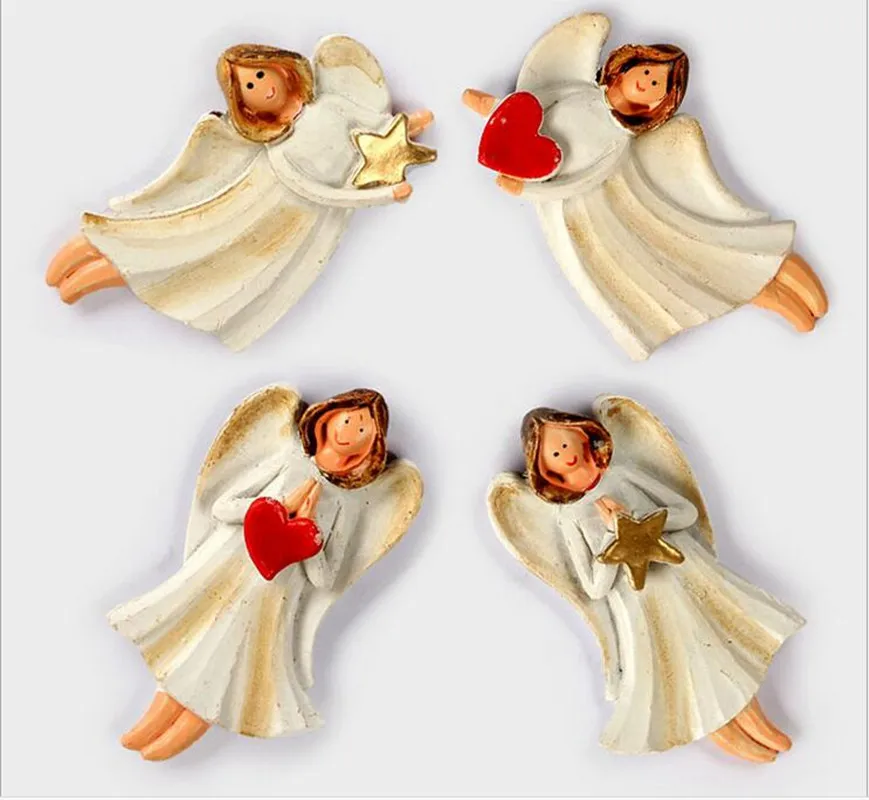 

New!4pc/pack Cartoon Angel Design Fridge Magnet Kids Kawaii Cute Vader Yoda Decorative Refrigerator Souvenir Magnetic Sticker