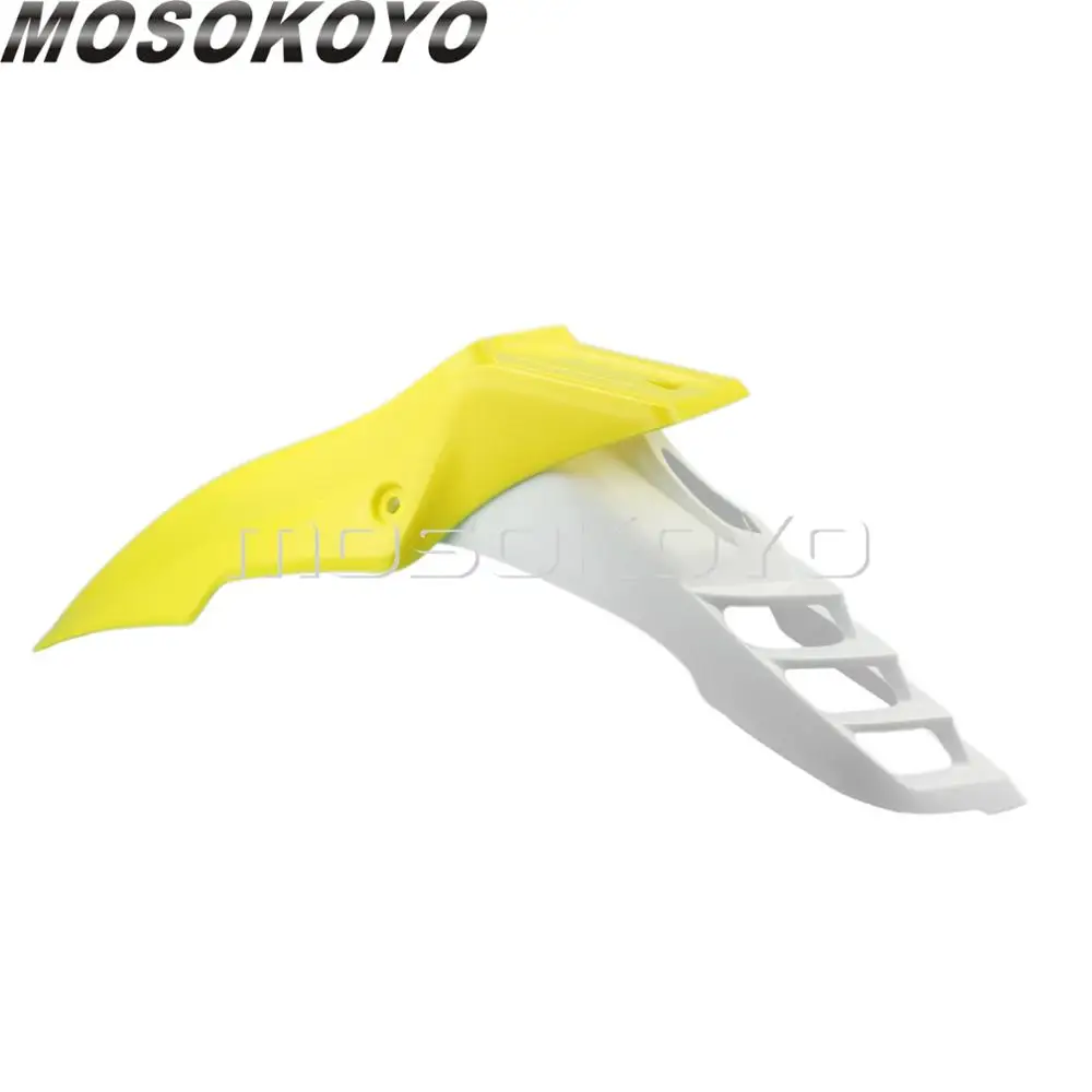Переднее крыло для мотокросса Evo Supermoto, переднее крыло для Honda XR KLX YZF DRZ CR CRF DT RMX Red - Цвет: white yellow