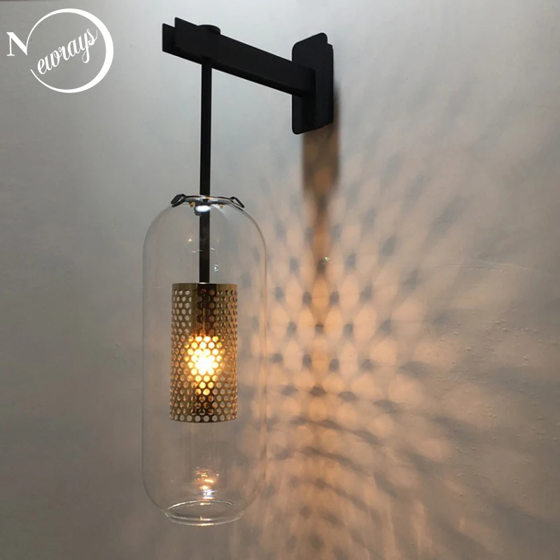 Tanie Styl industrialny retro E27 220V siatka metalowa odcień kinkiet do kuchni salon sypialnia nocna nawa restauracyjna na ścianę w korytarzu światło