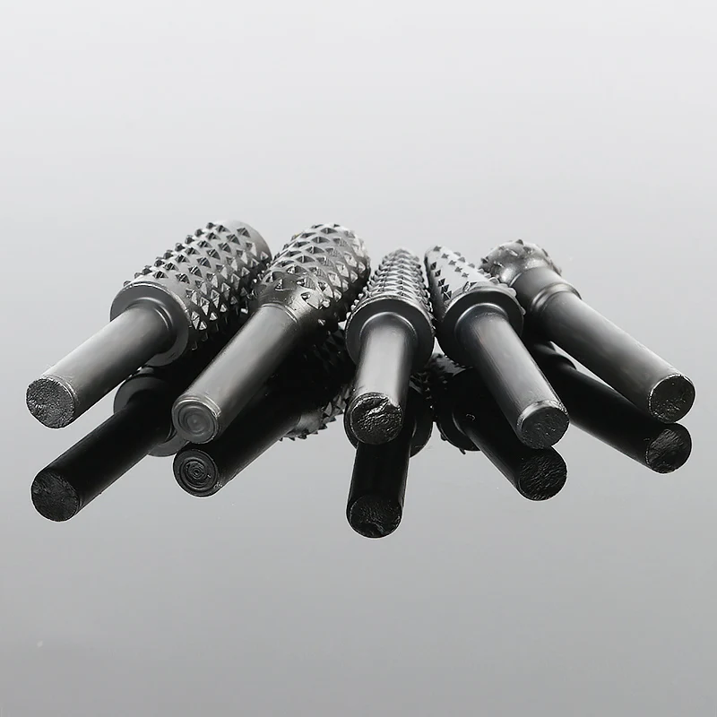 5pcs hss Power Tools Woodworking rasp chisel shaped rotating embossed grinding head power tool engraving pattern cutter milling