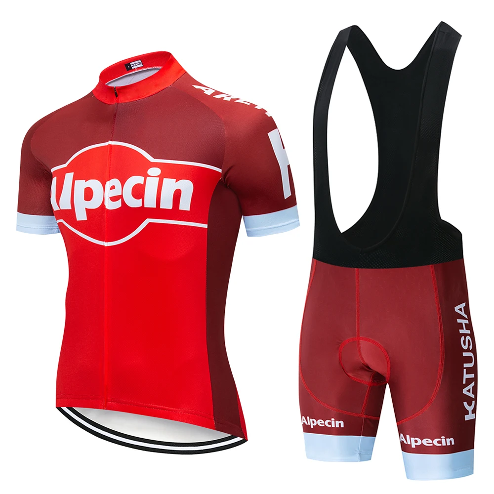 2019 Alpecin برو الرجال قصيرة الأكمام الدراجات جيرسي دراجة الملابس مريلة السراويل قميص مجموعة MTB دراجة الملابس روبا ciclismo 9D هلام p