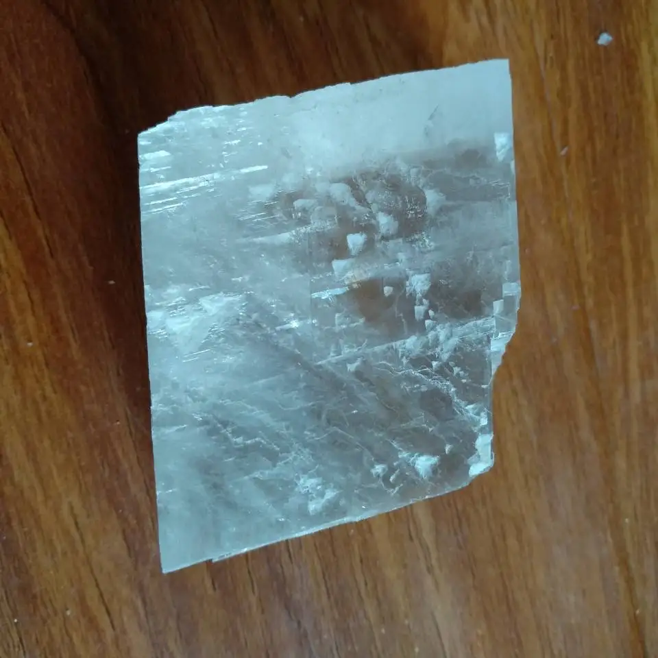150g Gemmy ICELAND SPAR Calcite Crystal Double Refracting Rhomb
