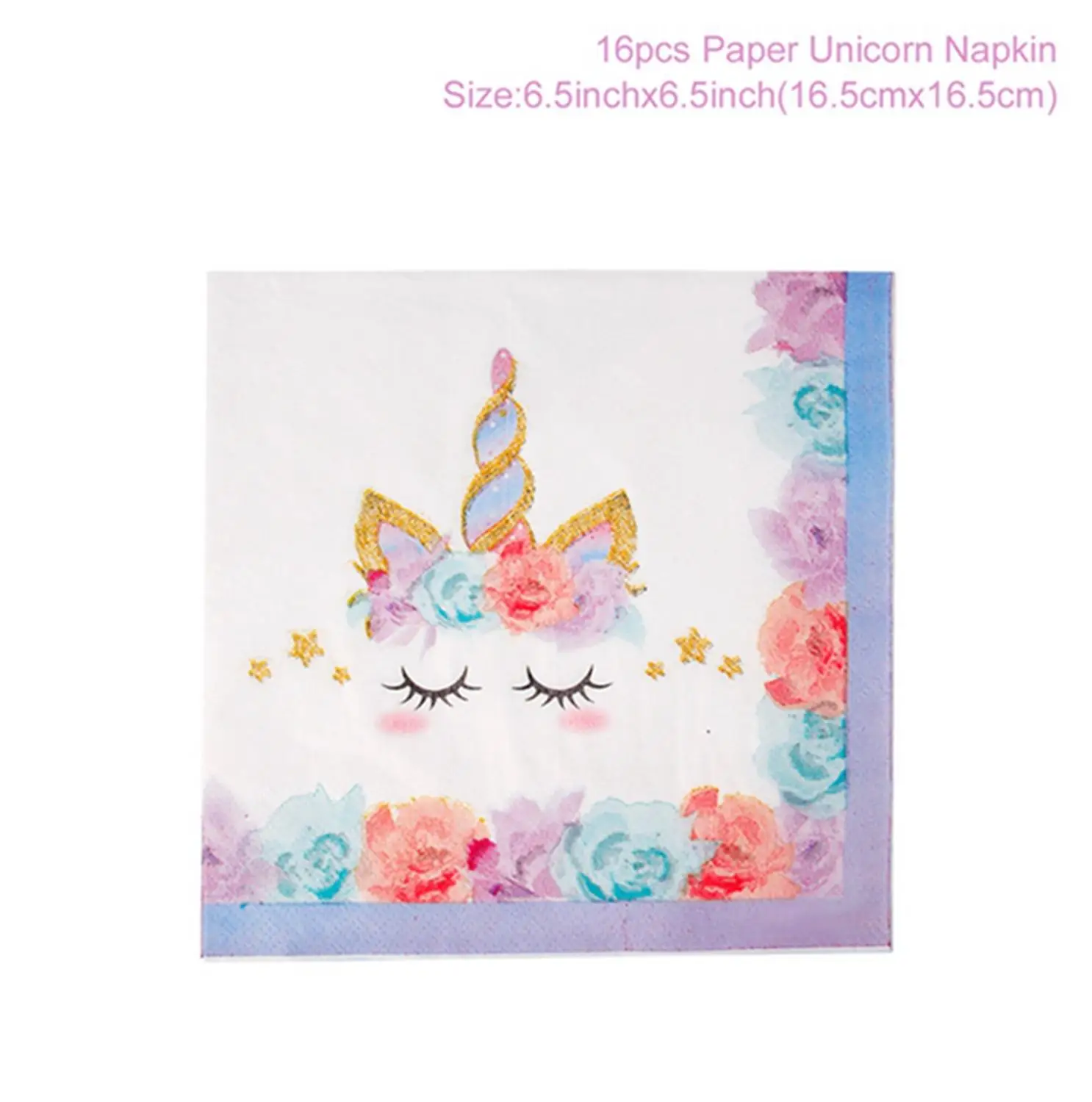 Unicorn Towel HUIRAN Розовый Единорог вечерние столовые приборы Единорог украшения на день рождения Единорог Декор Единорог вечерние украшения детский душ девочка мальчик - Цвет: Unicorn Towel