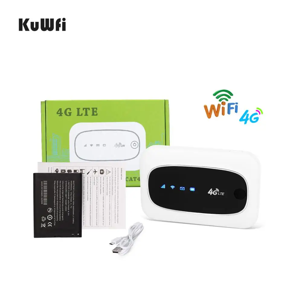 KuWFi 4G Wi Fi маршрутизатор FDD/аппарат который не привязан к оператору сотовой связи