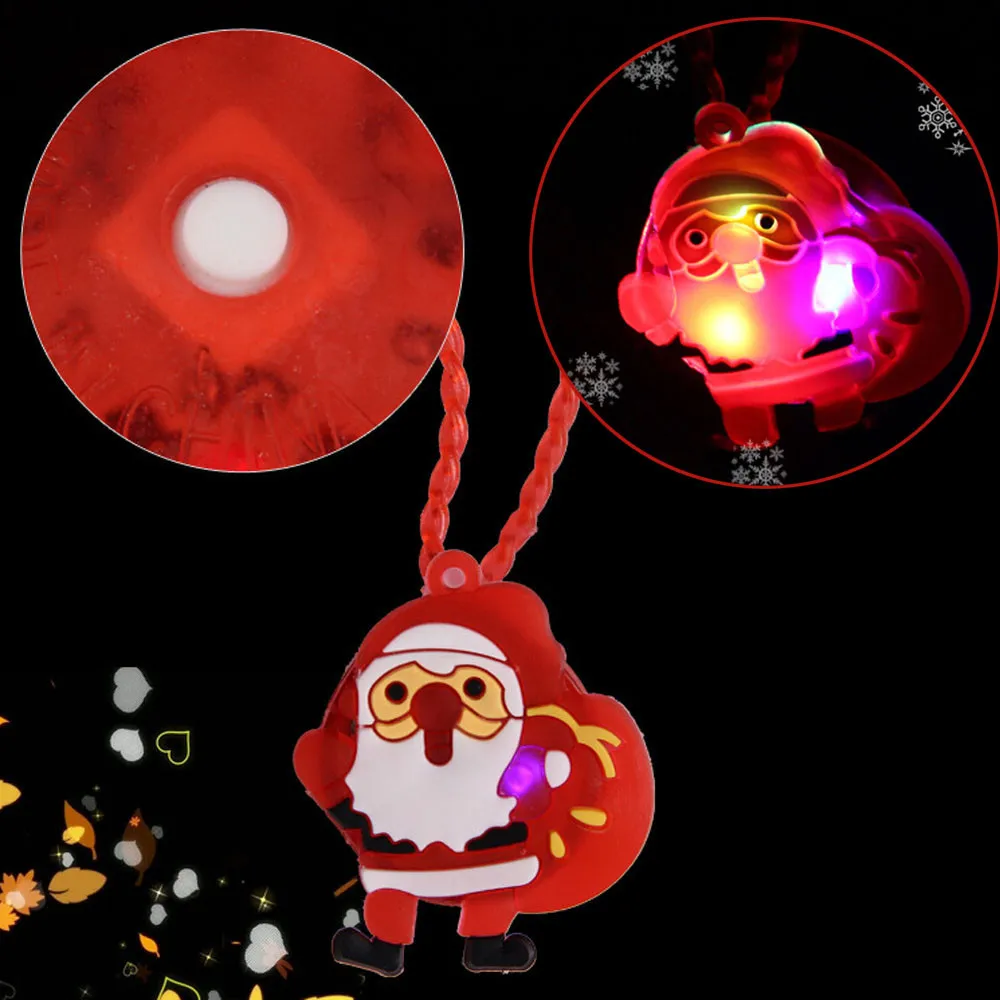 HIINST Magic 1PC Lighted Christmas LED Light Up Necklace Kids Adults Party Favors Xmas Toy 