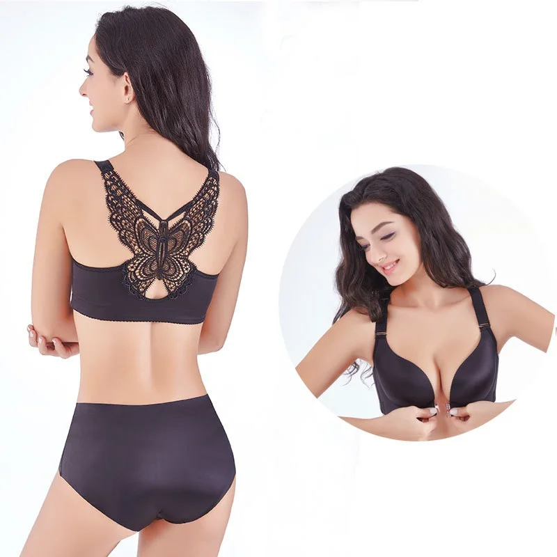 Hot Sale 6 Color Sexy Elegant Bra and Panty Set Women Bras Underwear Lady push up bra Lingeries bra sets brief set lingerie set
