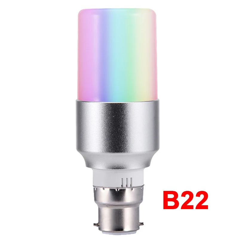 3/5/10 шт умный WiFi светильник лампы 7 Вт E27/B22/E14 RGBW с регулируемой яркостью Беспроводной Wi-Fi пульт для Управление лампа светильник для Alexa Google home - Испускаемый цвет: B22