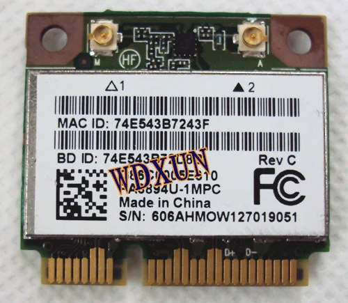 Atheros AR5B195 Беспроводная Bluetooth половина PCI-E карта wifi 150 Мбит/с Bluetooth 3,0 WWAN