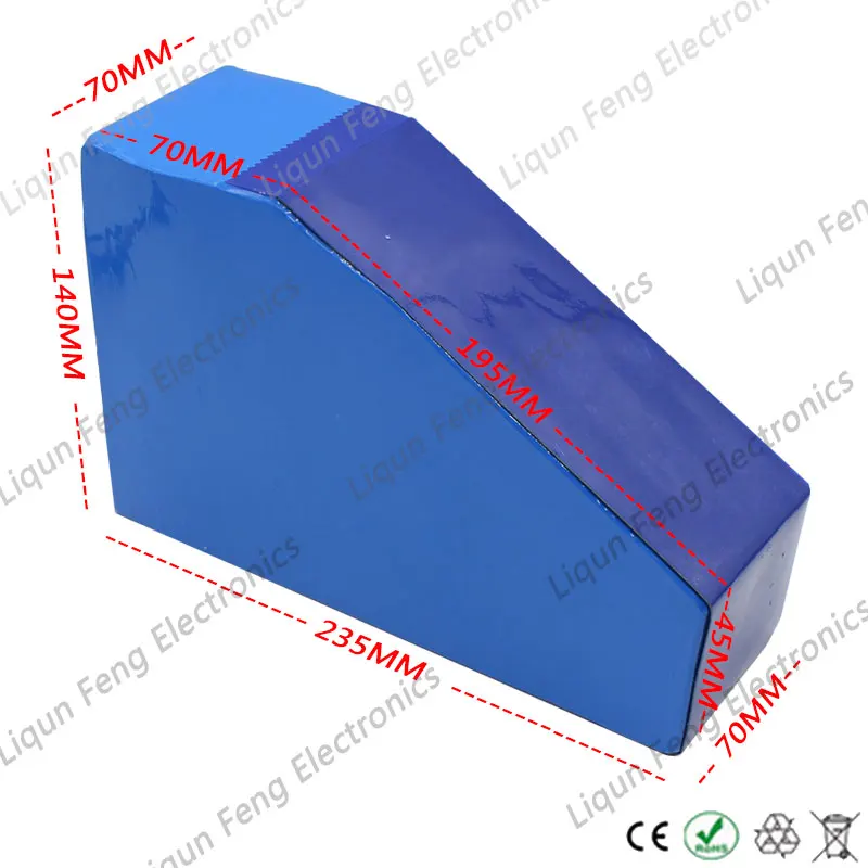 Perfect Free Customs Fee 500W 24V 29AH Ebike Battery 24V Triangle Lithium ion Battery 29AH use Panasonic 2900MAH cell 30A BMS 2A Charger 1