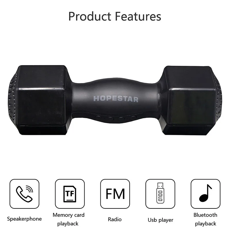 Bluetooth колонки портативные инновационные гантели подарки дизайн бас 3D стерео