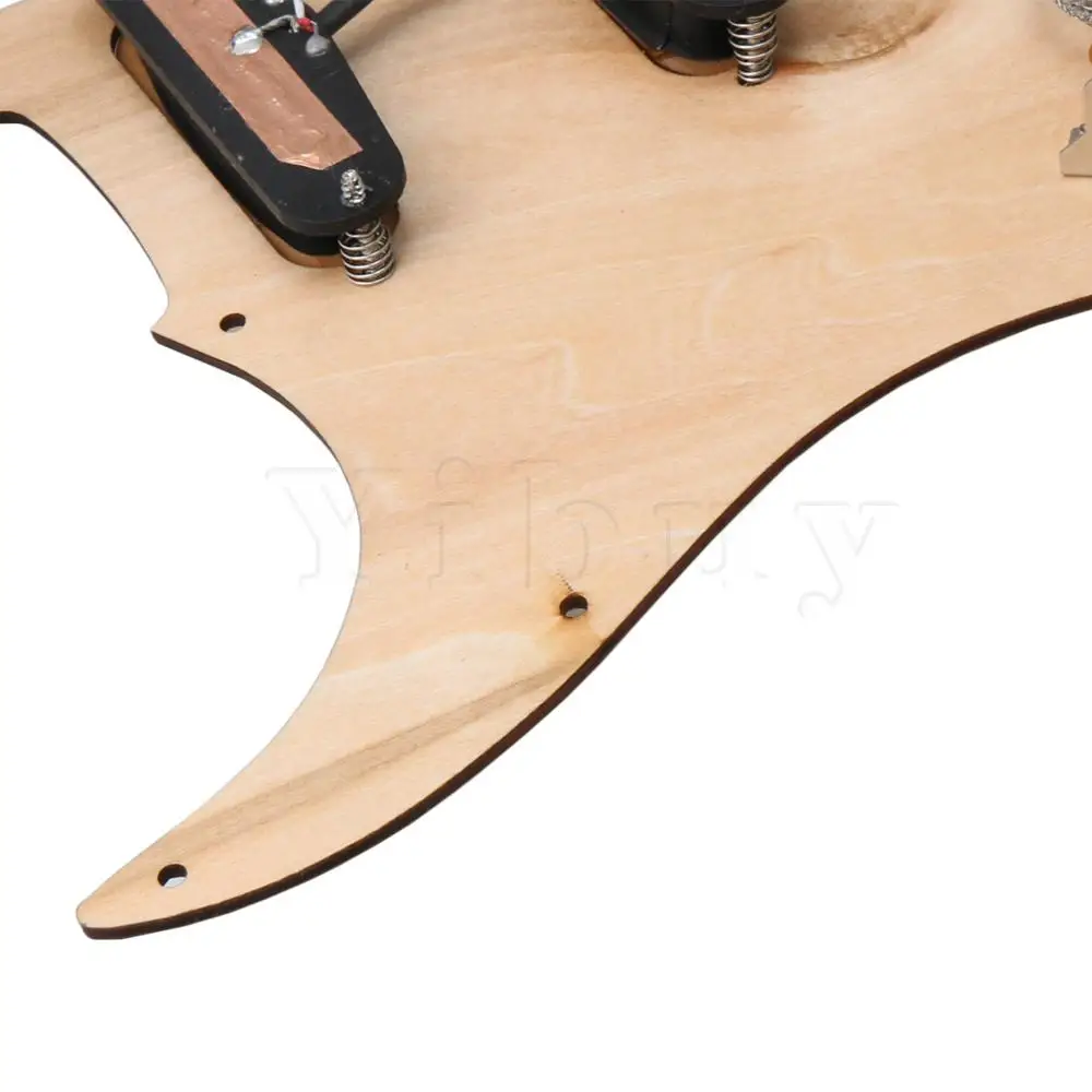 Yibuy загруженный Prewired SSS Pickguard пикапы с задней пластиной резные гитарные комплекты