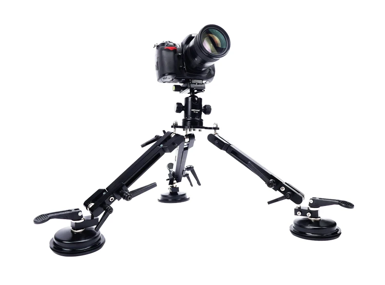 adjustable 50kg load aluminum dslr professional tripod car suction cup
