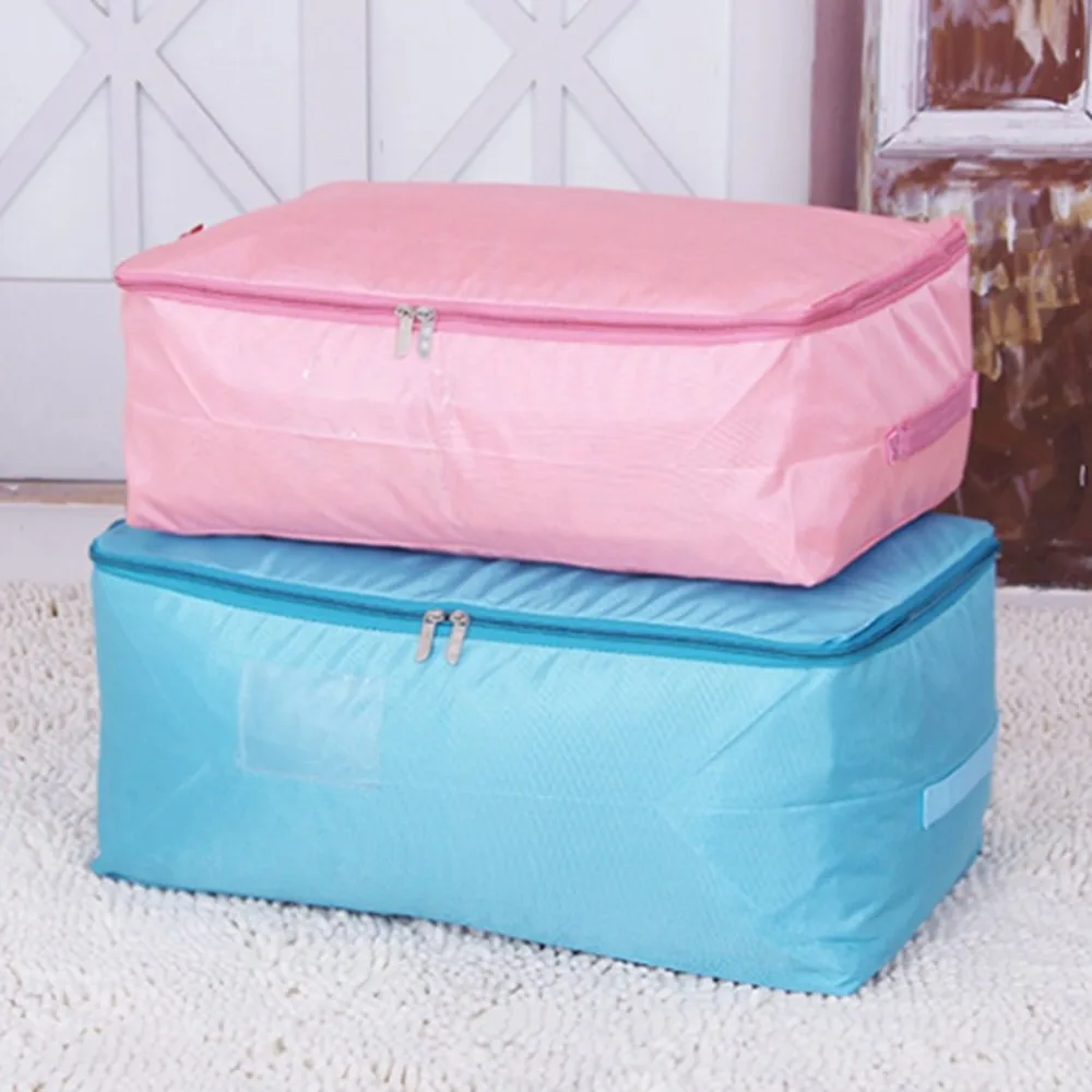 

Large Storage Oxford Cloth Clothes Quilt Blanket Duvet Laundry Pillows Clothing Compact Storage Bag Case Zipped Organizer