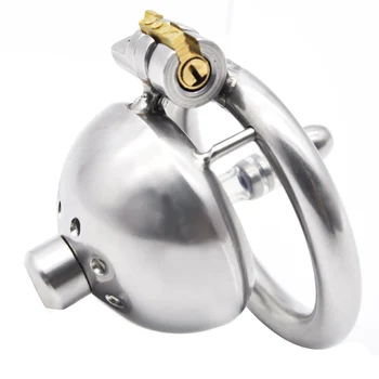 CHASTE BIRD 304 stainless steel  Male Chastity Device Super Small Short Cock Cage with Stealth lock  Ring Sex Toy A269 2