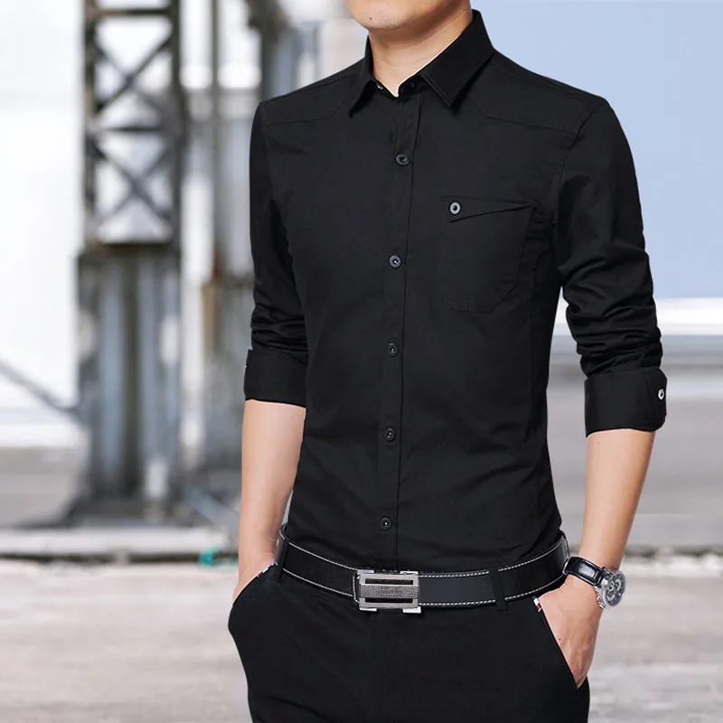 Shirts Men Casual Jeans Shirt 