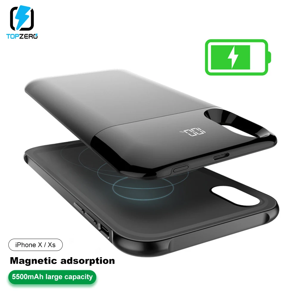 Comprar Funda de batería para iPhone X XS funda de Banco de energía de carga magnética para iPhone XR funda de cargador de batería para iPhone XS MAX