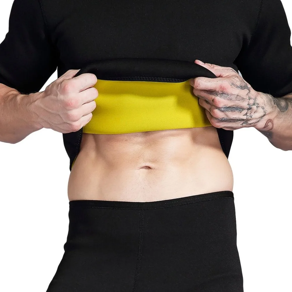 Короткий рукав неопрена средства ухода за кожей Shaper человек спортивная рубашка для похудения управление Бег для тренировок, фитнеса Спортивная одежда для йоги костюмы