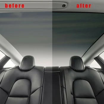 

Glass Roof Sunshade Front+Rear Car Skylight Blind Shading Net for Tesla Model 3 TD326