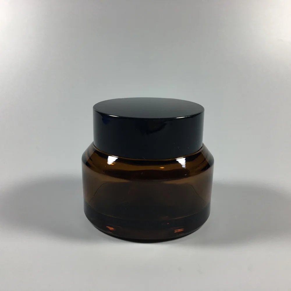 30g Amber glass Jar With Lid Cosmetic jars Empty Cosmetic Containers
