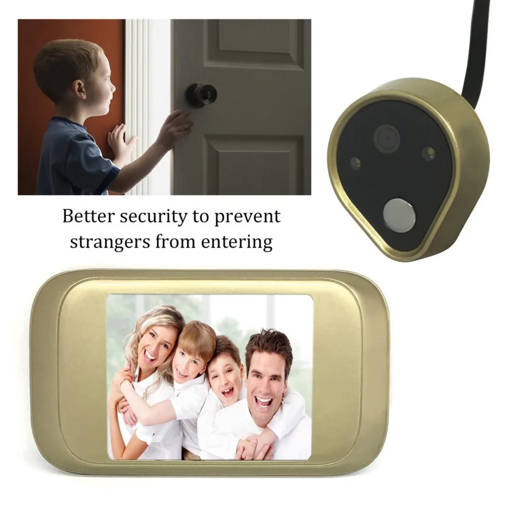 

Practical Digital Door Viewer 3.2" LED Display HD Peephole Viewer Visual Doorbell For Home Security Camera TSD-A32D