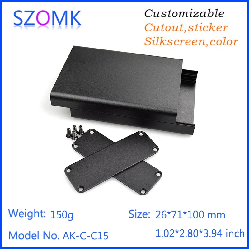 

4 pcs, 26*71*100mm hot selling electronics enclosure for pcb electrical aluminum project boxes aluminum electrical outlet box