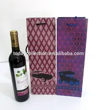 

Red wine bottle gift paper bag