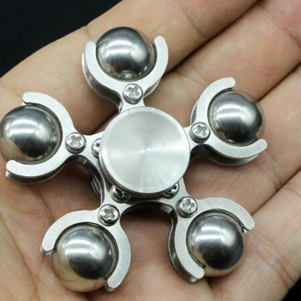 

5 Steel Ball Ferris Wheel Stainless Steel Fingertip Spiral Spinning Top Adults EDC Fidget Spinner Stress Relief Toy