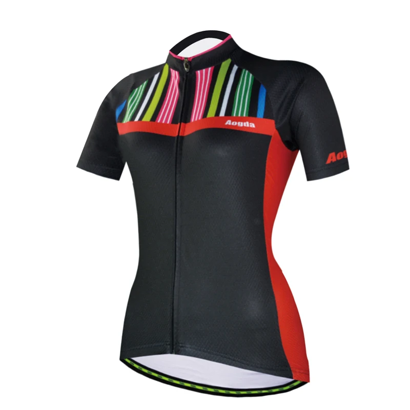 Aogda короткий рукав для женщин трикотаж летние дышащие горный велосипед рубашка быстросохнущая Майо Ciclismo Велосипедный спорт костюмы Топы
