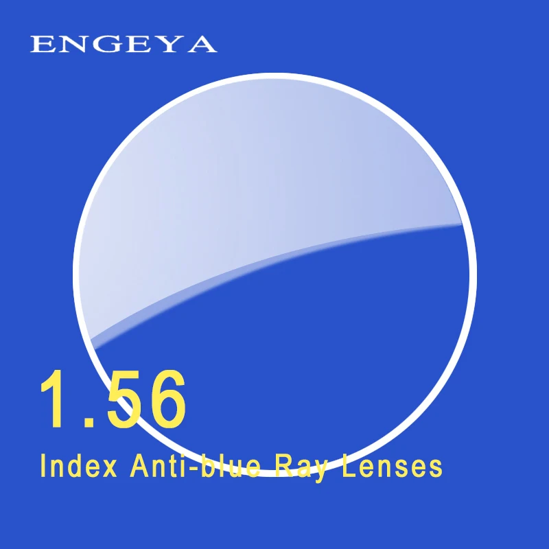 Линзы ENGEYA с индексом 1,56, анти-синие линзы с одним видением, асферические линзы для близорукости, дальнозоркости, линзы по рецепту, UV400