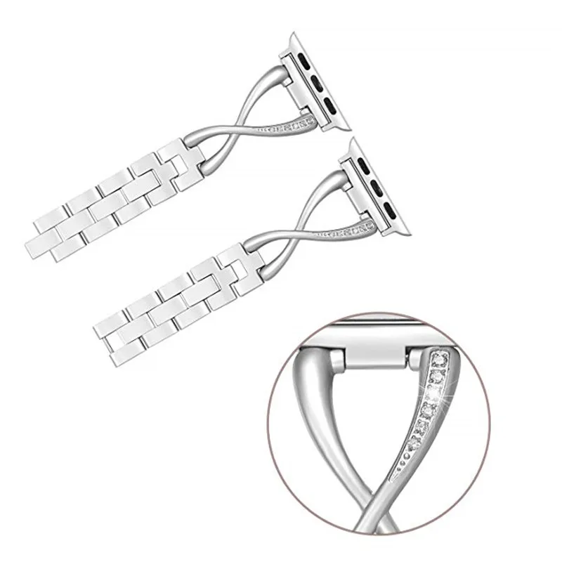 Ремешок из нержавеющей стали для Apple Watch Band 38/ 40 /42 /44 мм сменный браслет цвета