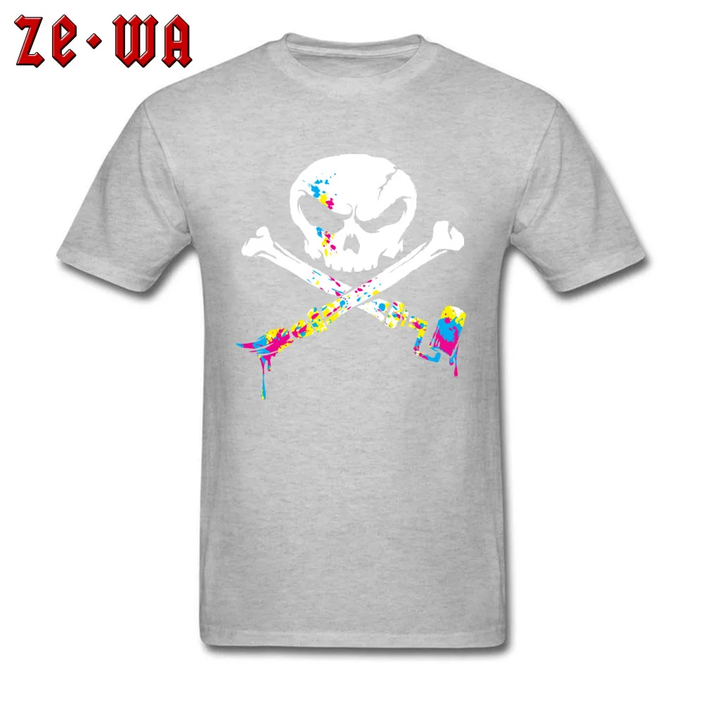 SummerCustom Short Sleeve Tops & Tees Father Day Slim Fit O-Neck Pure Cotton T-shirts Men T-Shirt Artist To The Bone CMY  Artist To The Bone CMY grey