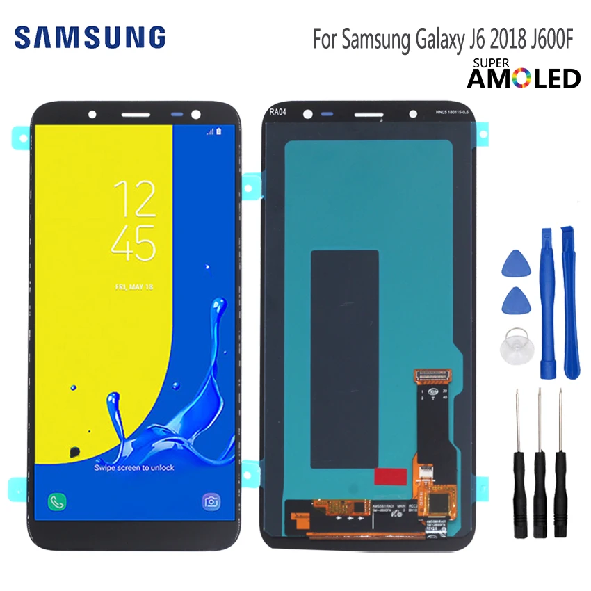

AMOLED Original LCD For Samsung Galaxy J6 2018 Screen Display Touch Screen Digitizer Assembly Replacement J600F J600 Free Tools