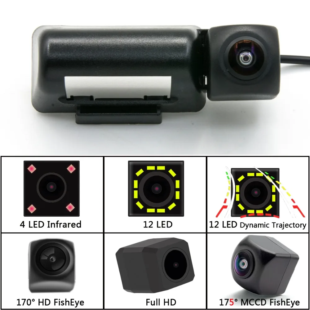 

175 Degree 1080P Fisheye MCCD 12LED Full HD Night Vision Parking Car Reverse Rear View Camera For Ford Transit MK6 MK7 Tourneo