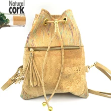 natural cork colorful backpack tassel women bag vegan handmade high quality Bag-147 From Portugal