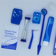 5 шт. портативная зубная нить Уход за зубами очиститель с коробкой практичные гигиенические принадлежности для гигиены полости рта цвет Случайный#294587