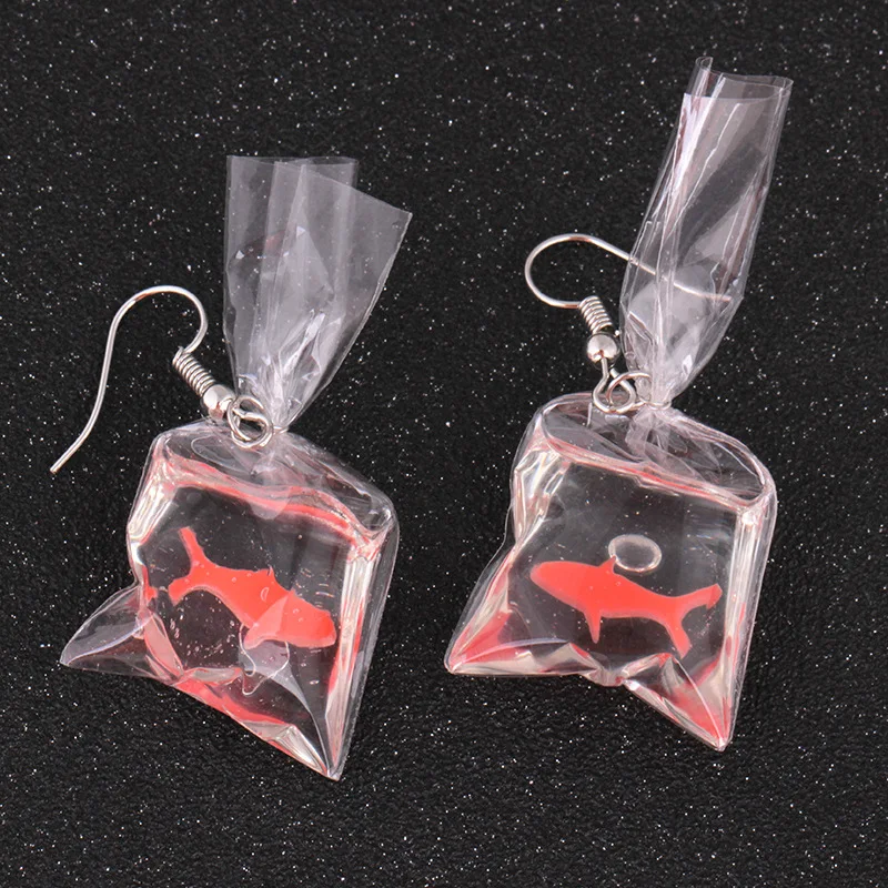 

Fancy Cute Koi Fish Water Bag Dangle Earrings For Women Trendy Girls Brincos Anti Allergy Graceful Joker Eardrop