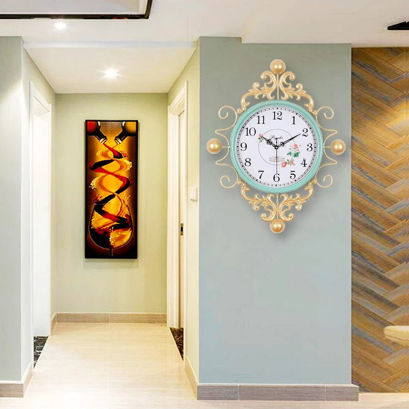 Floral Handmade Wrought Wall Clock