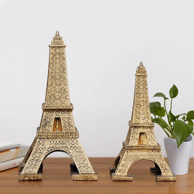

Europe Creative resin Paris tower figurine vintage statue home decor crafts room decoration objects study Paris tower ornaments