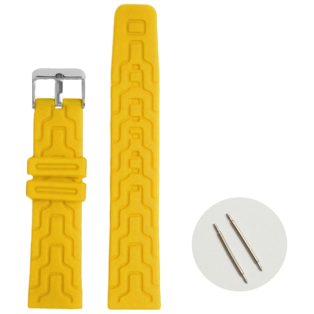 

NEW 20mm 6pcs/Lot Fashion Pattern Blue Brown Yellow Red Orange Neon Green Silicone Rubber Band Uniesx Watch Straps WB1088