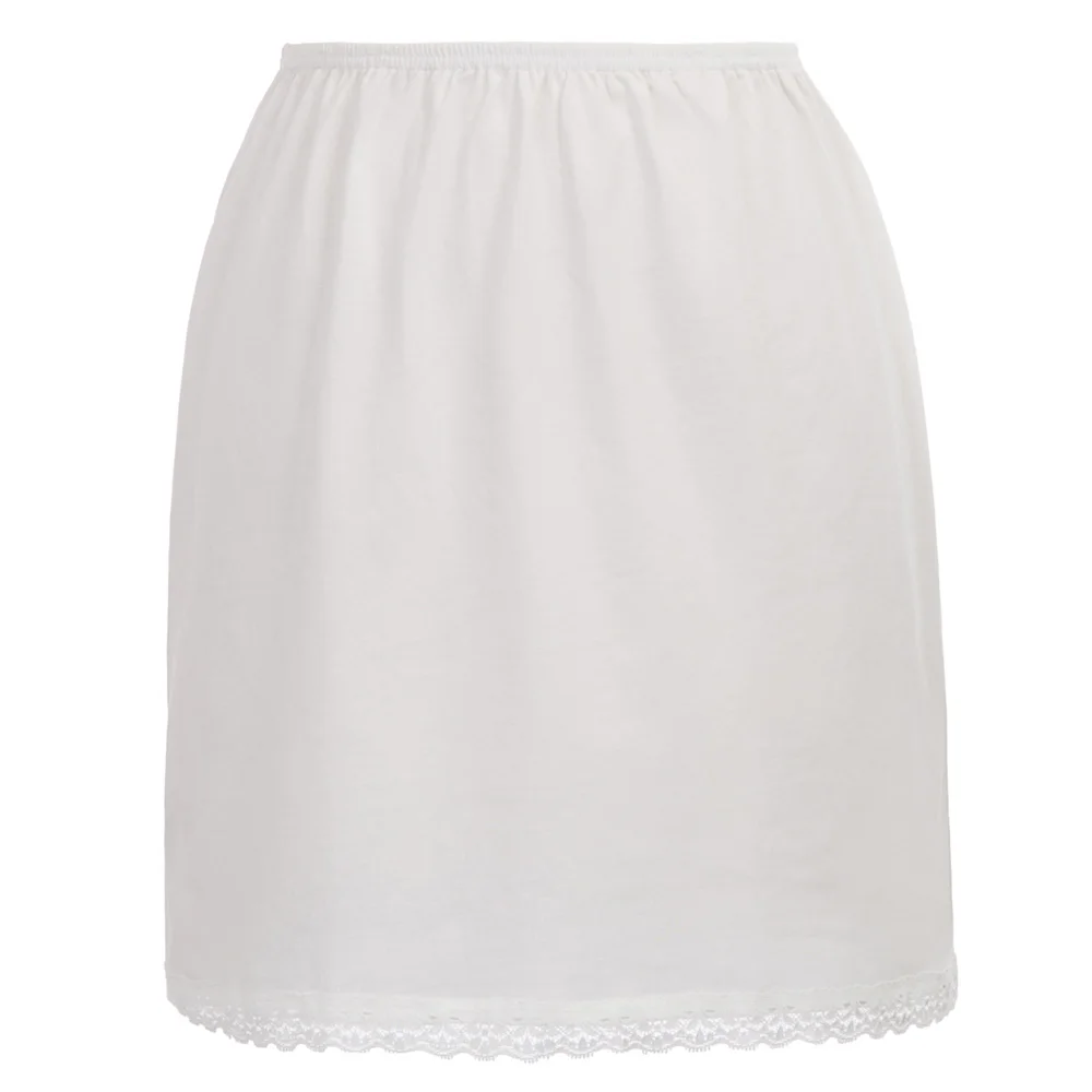 

Women underskirt Smooth & Comfortable elegant vintage Lace hen Decor Cotton Waist Slip Half Slip short skirt ladies petticoat