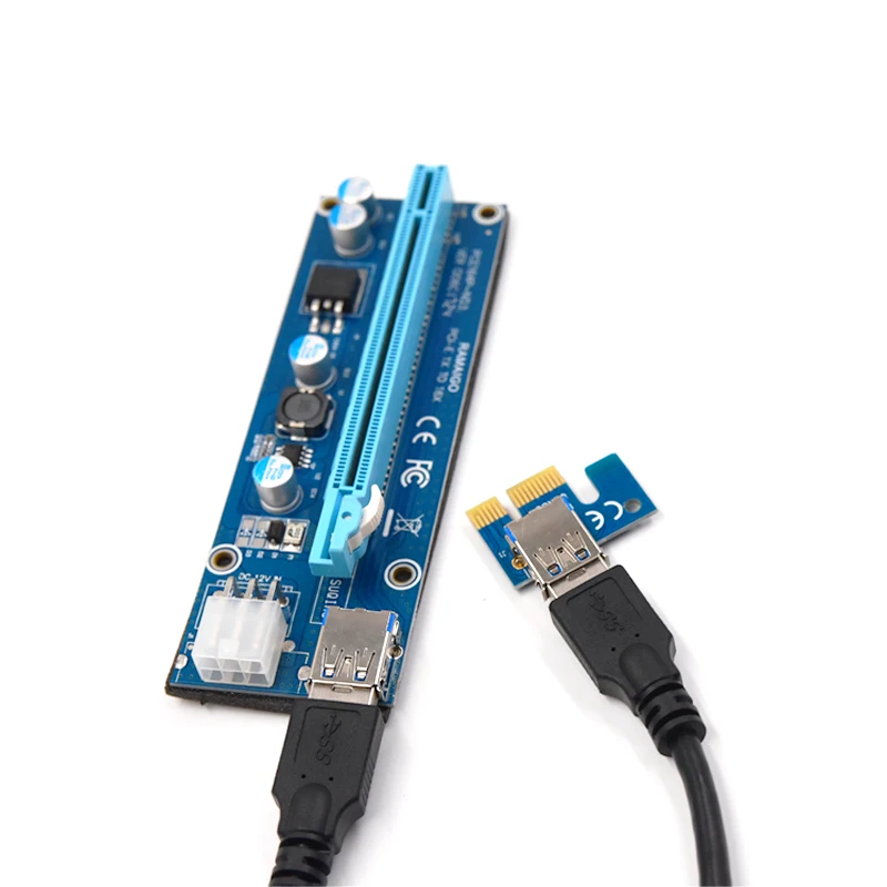 Устройство для майнинга PCI E 1x в 16x расширитель адаптер райзерной карты с 60 см USB 3 0