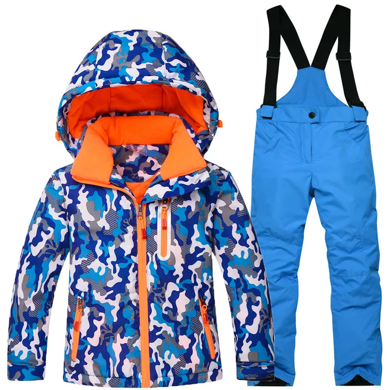 

-30 Degree Warm Coat For Sporty Ski Suit Waterproof Windproof For Boys Jackets Children's Clothing Children's Outerwear Sets-16