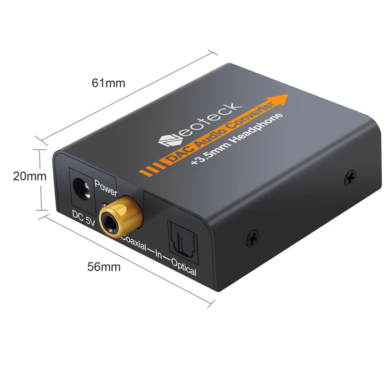 Neoteck Digital to Analog Audio Converter Digital Optical Coaxial Toslink Signal To Analog 3.5mm L/R RCA Audio For DVD Amplifier Neoteck Digital to Analog Audio Converter Digital Optical Coaxial Toslink Signal To Analog 3.5mm L/R RCA Audio For DVD Amplifier