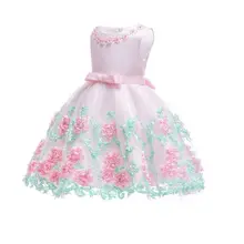 Платье для девочек Детские платья без рукавов праздничное платье принцессы для девочек платье на день рождения Рождественский костюм для крещения летнее платье для девочек