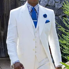 Лучший дизайн Белая Шаль с отворотом жениха смокинги друзей Жениха Лучший мужской костюм мужские свадебные костюмы костюм жениха(куртка+ брюки+ жилет+ галстук