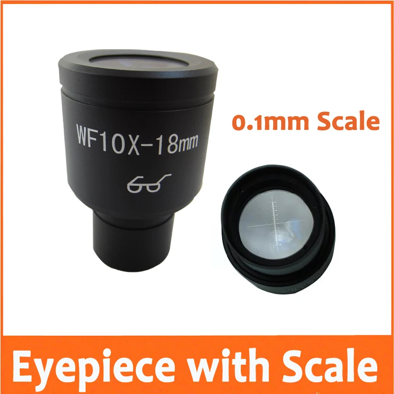 1PC WF10x/18mmWide Angle Hight Eyepiont Eyepiece Lens for Biological
