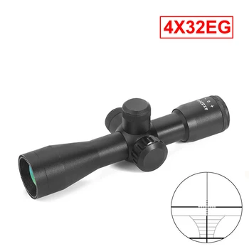 

4X32EG Tactical Hunting Air Gun Rifle Optics L Scope Compact Red /Green Dot Illuminated Sight Crosshair Riflescope