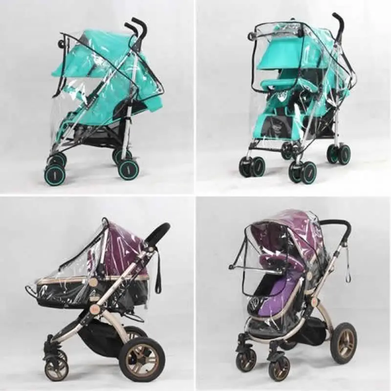 

New 1Pc Universal Waterproof Rain Cover Wind Dust Shield Canopy Baby Strollers Pushchair